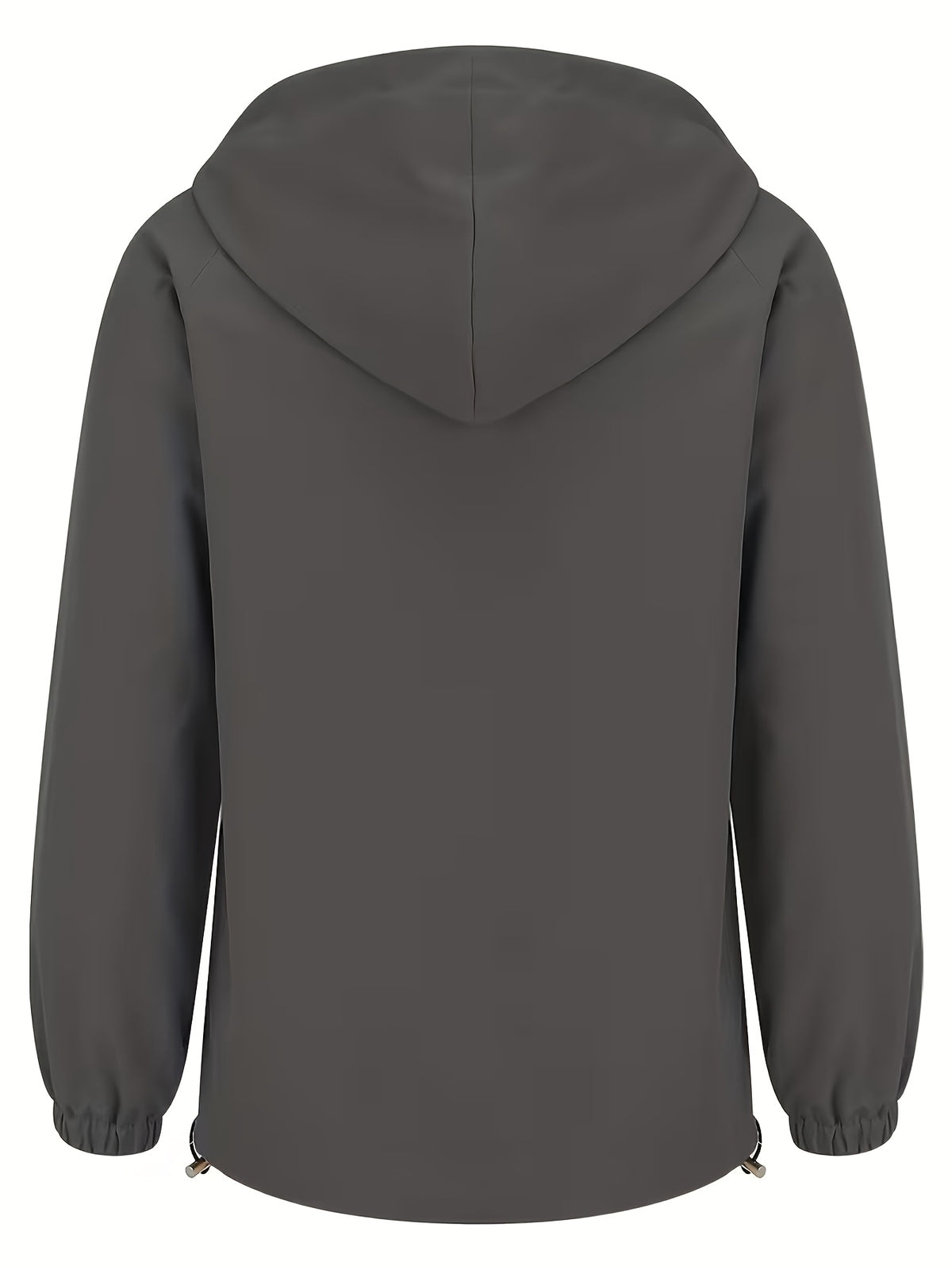 Veste grande taille, fermeture zippée, esprit trench, détail du tissu
