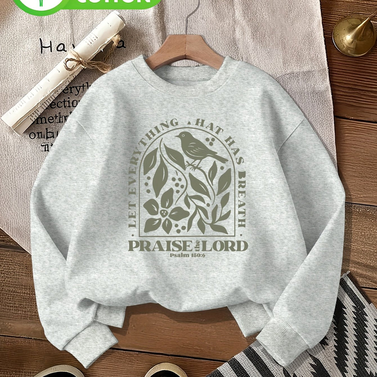 Pull grande taille, col rond, toucher naturel, chaleur d'hiver, porté de face