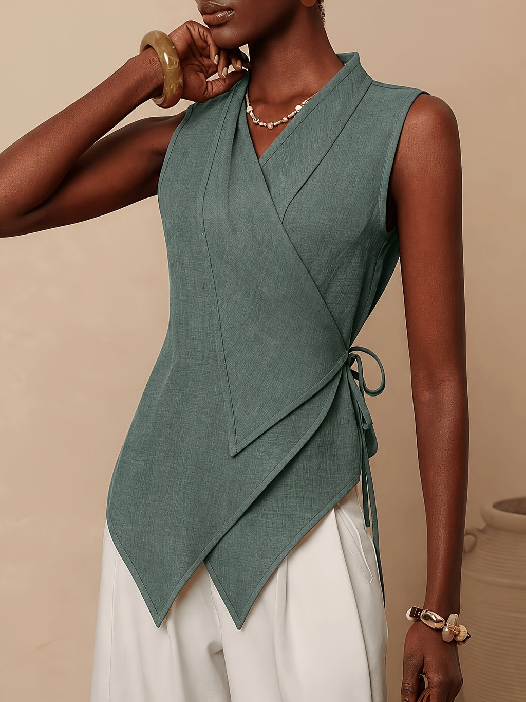 Chemise grande taille, col V, autre coloris