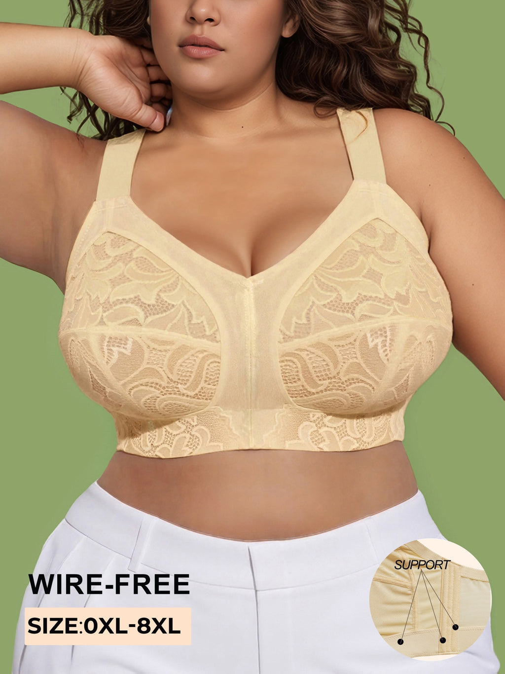 Soutien-gorge minimiseur grande taille — Noir, rose et champagne