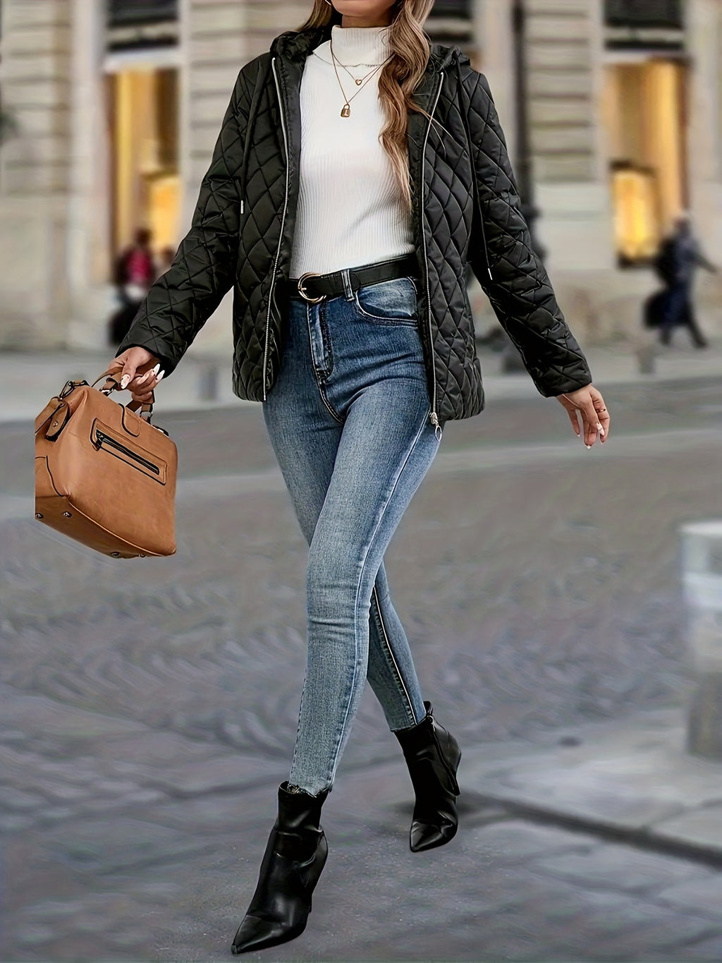 Veste grande taille, cordon de serrage, chaleur d'hiver, tissu opaque
