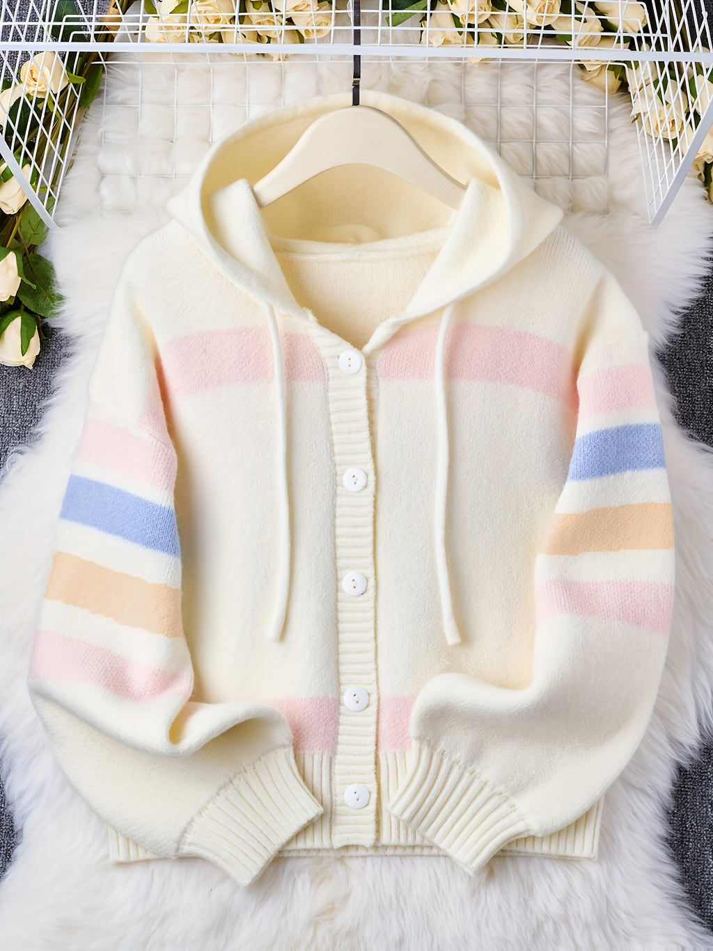 Pull grande taille, capuche, chaleur d'hiver — composition : 70% Polyester, 24% Acrylique, 6% Laine