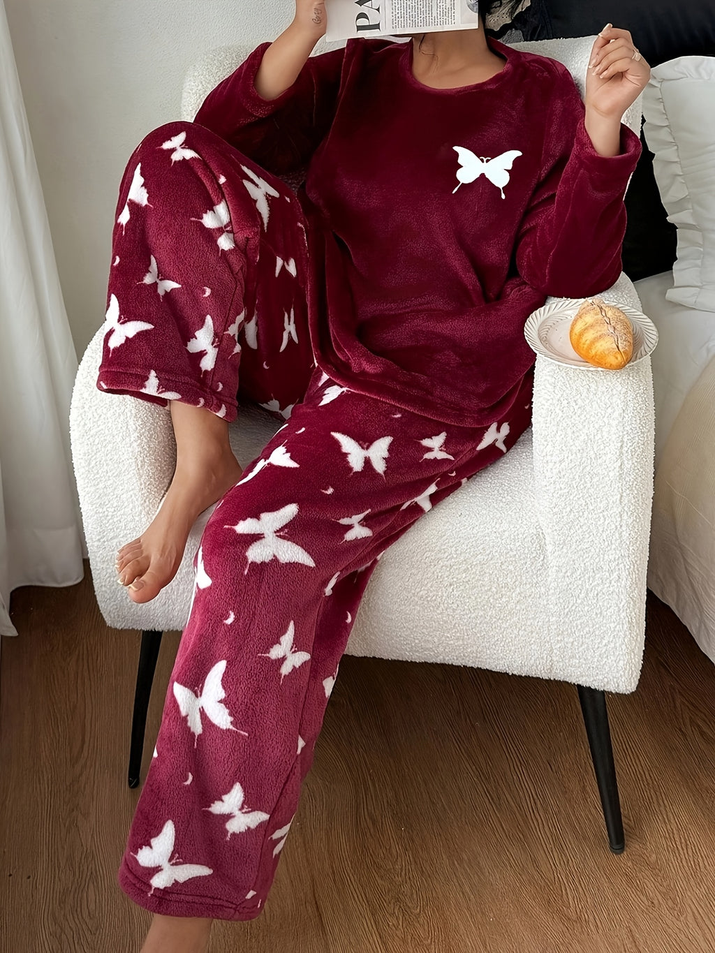 Pyjama grande taille, chaleur d'hiver, esprit décontracté, tissu opaque