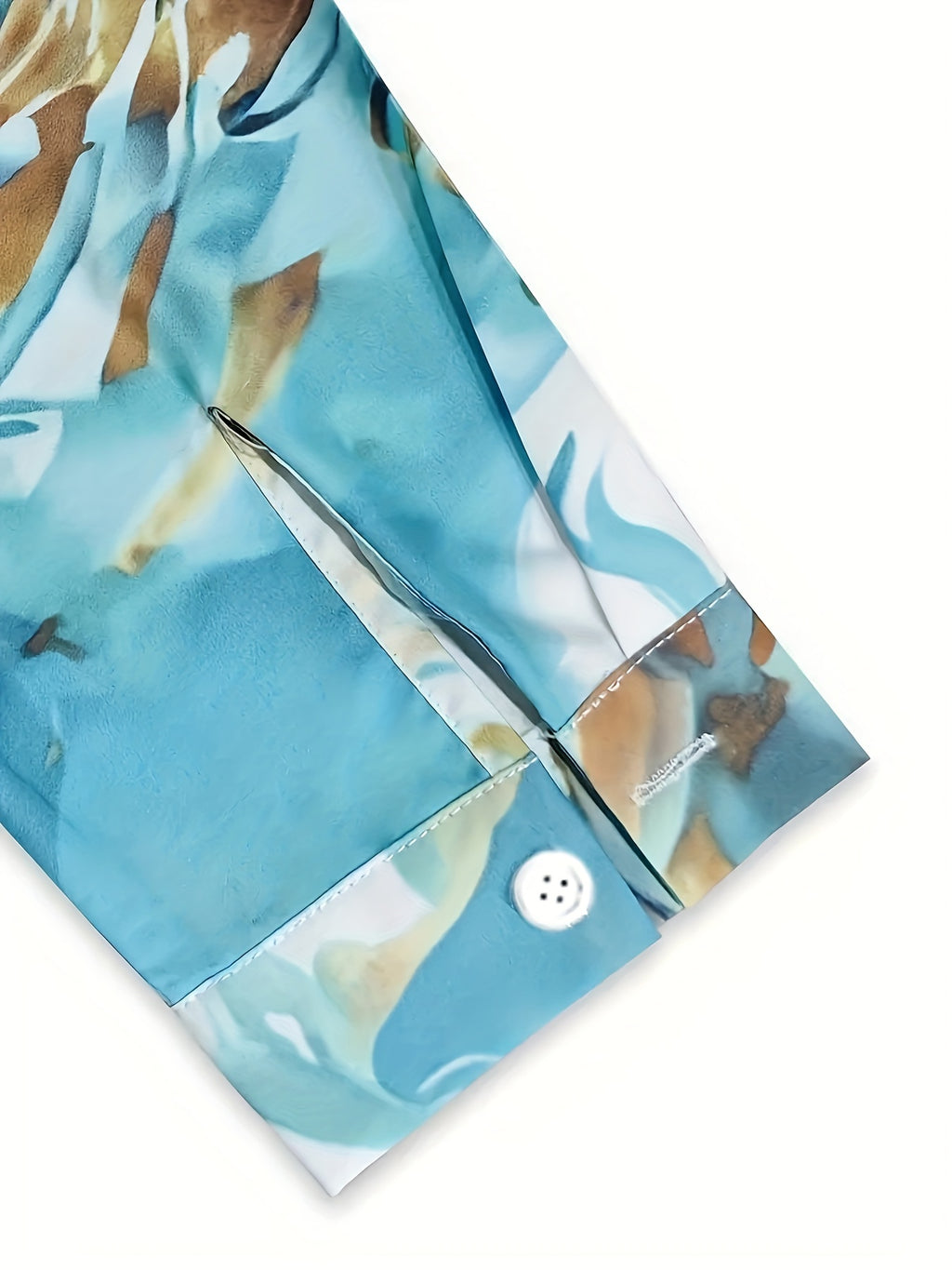 Chemise grande taille en dégradé, manches longues, vu de dos