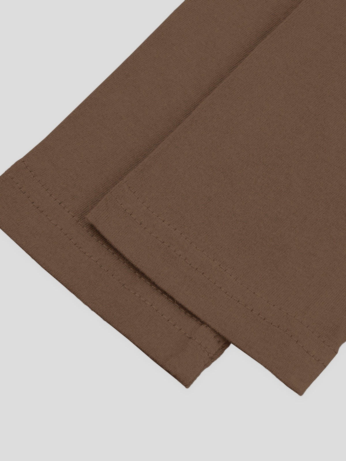 T-shirt grande taille, col rond, manches longues, toucher naturel, détail du tissu