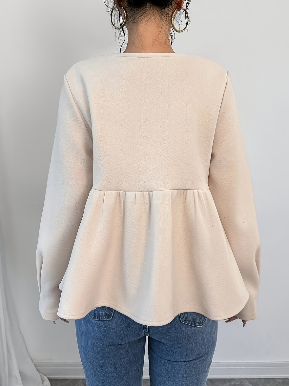 Cardigan grande taille, coupe droite, manches longues, tissu opaque