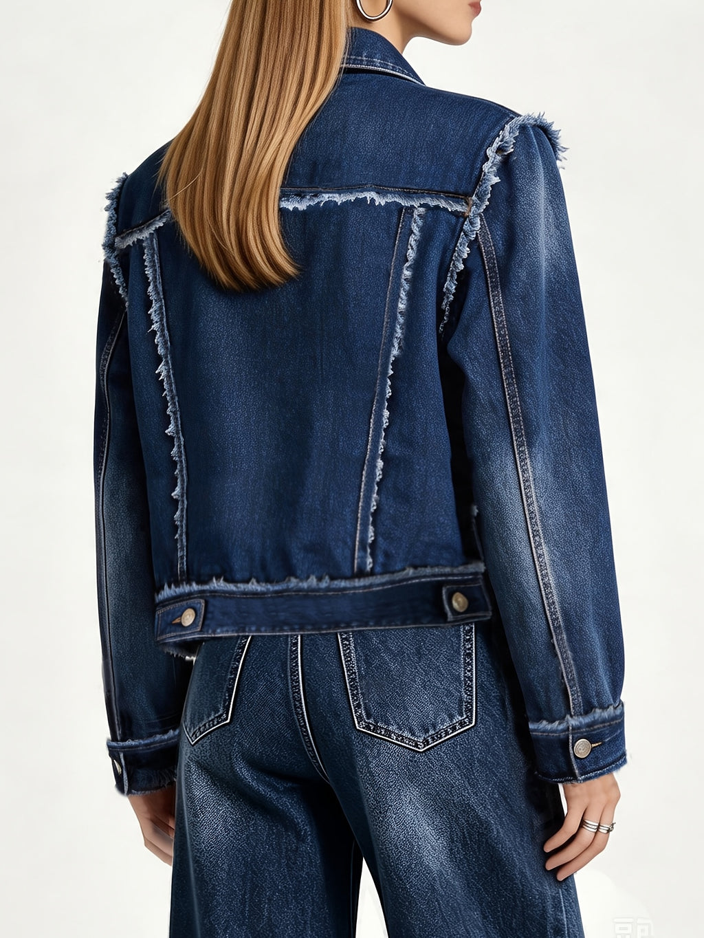 Veste grande taille, coupe oversize, manches longues, tenue franche — composition : 63% Coton, 30% Polyester, 5% Viscose, 2% Élasthanne