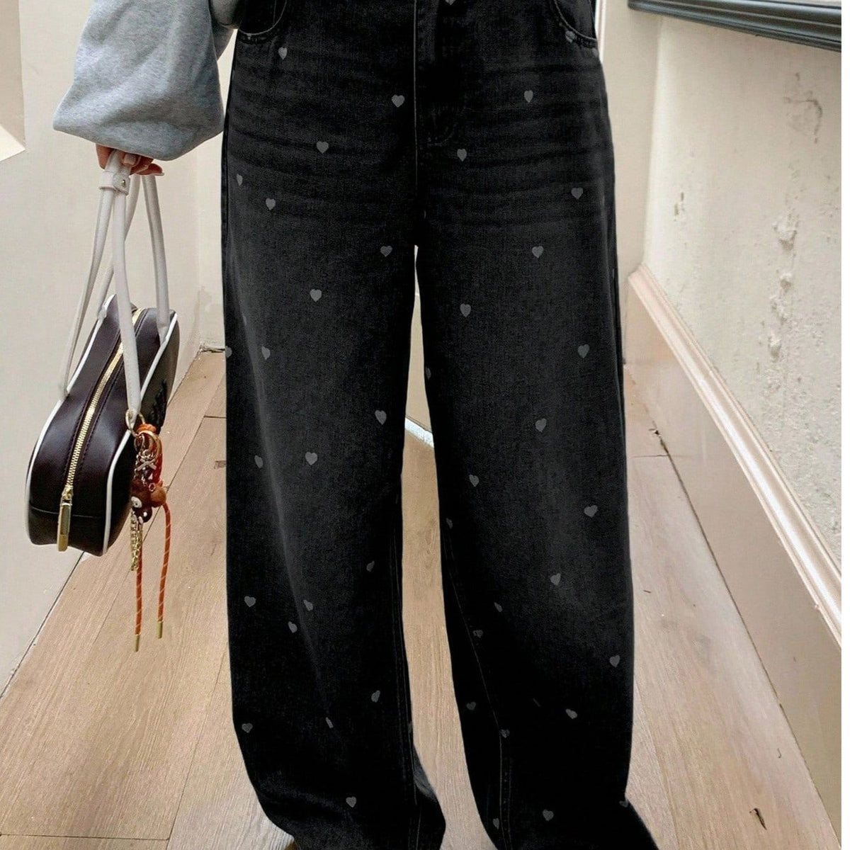 Pantalon grande taille, coupe oversize, toucher naturel, chaleur d'hiver — matière : coton