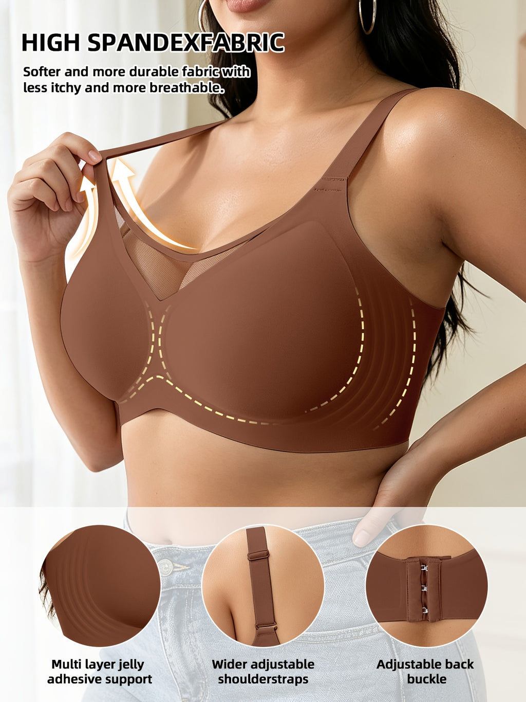 Soutien-gorge grande taille — Minimiseur à dos en U échancré