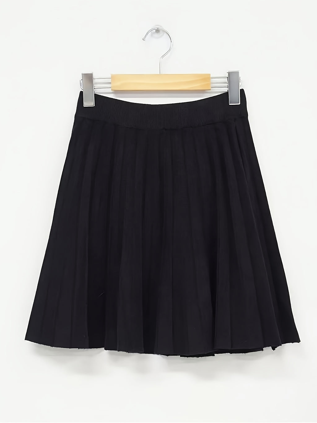 Jupe grande taille, ceinture assortie, plissé, vue de profil