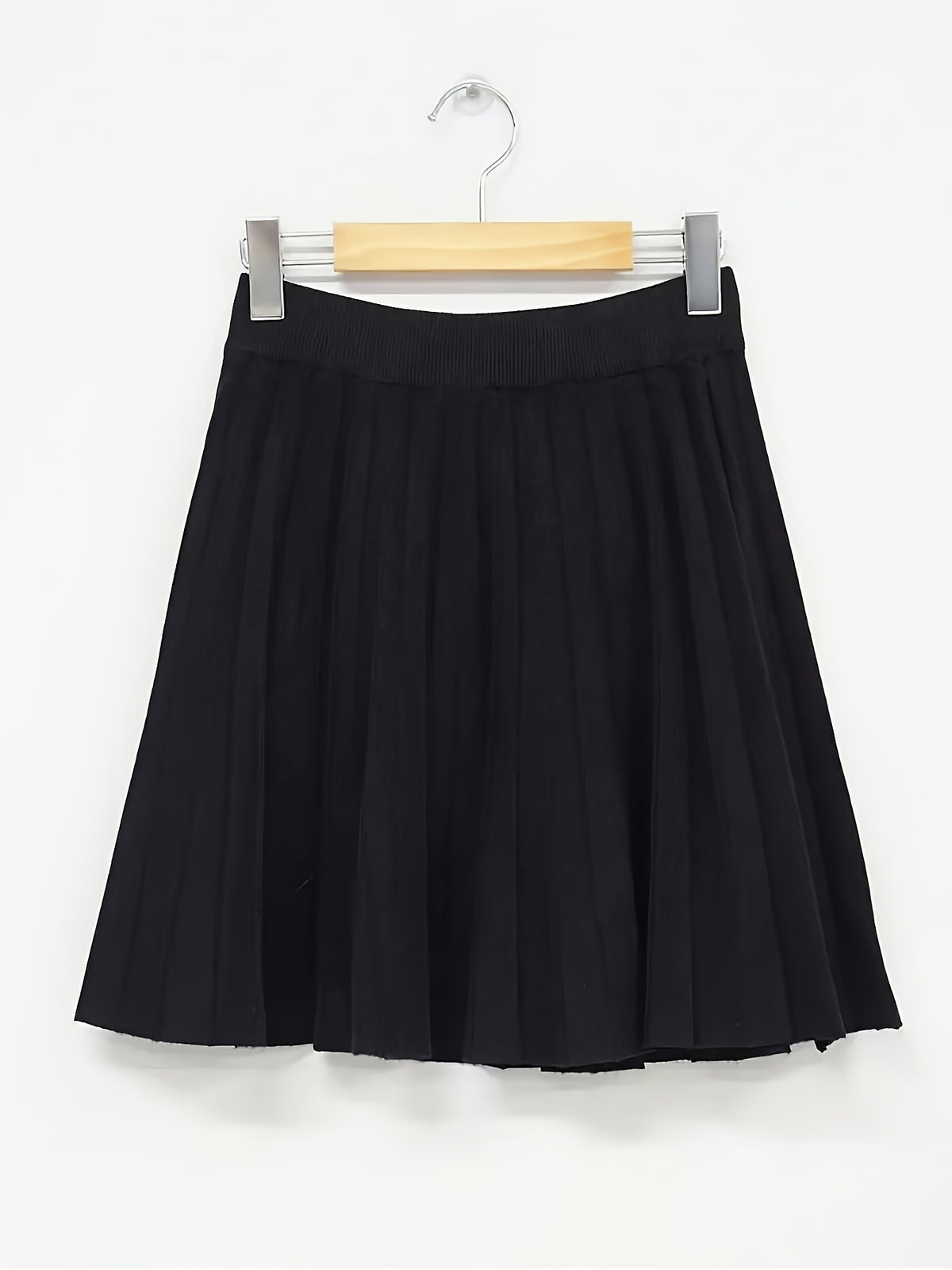 Jupe grande taille, ceinture assortie, plissé, vue de profil