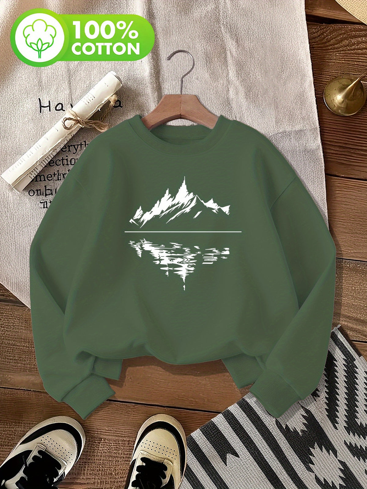 Pull grande taille, col rond, toucher naturel, chaleur d'hiver Image