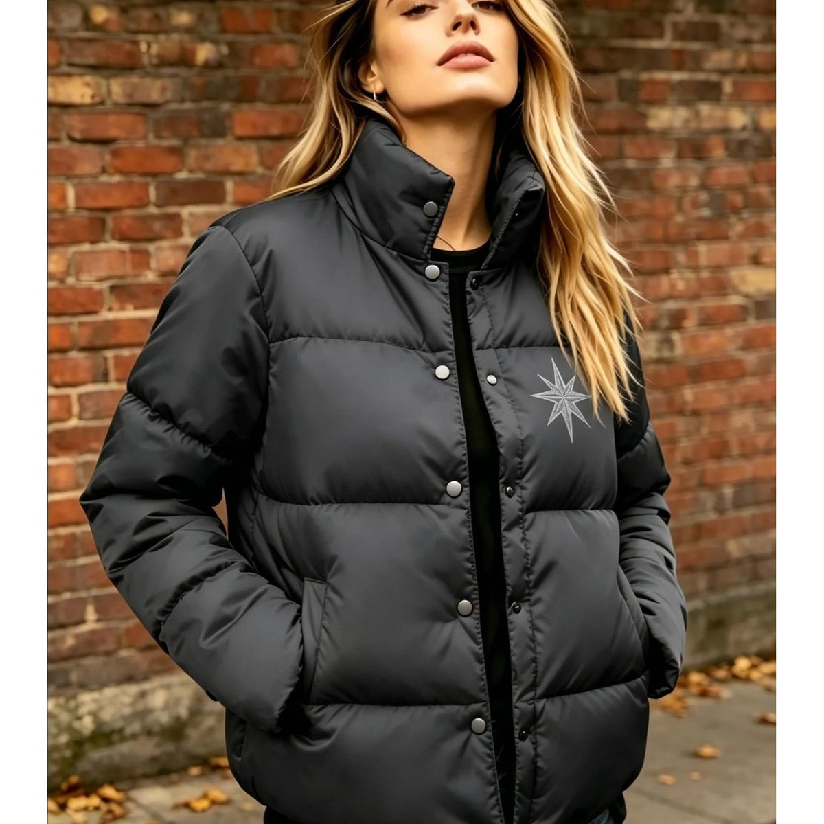 Manteau grande taille, chaleur d'hiver, coupe-vent, mise en situation