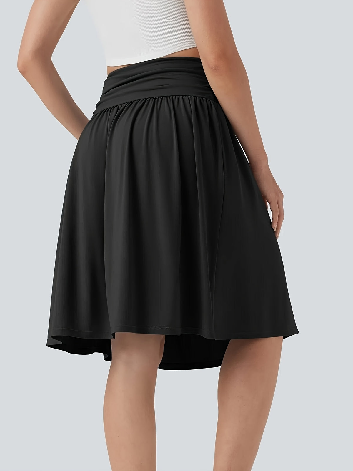 Jupe grande taille, coupe évasée, poches pratiques, vue de profil