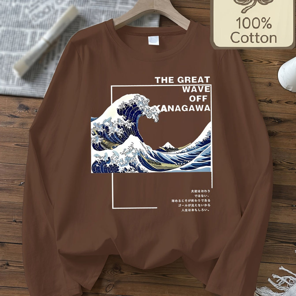 Robe grande taille, manches longues, toucher naturel, chaleur d'hiver — matière : coton