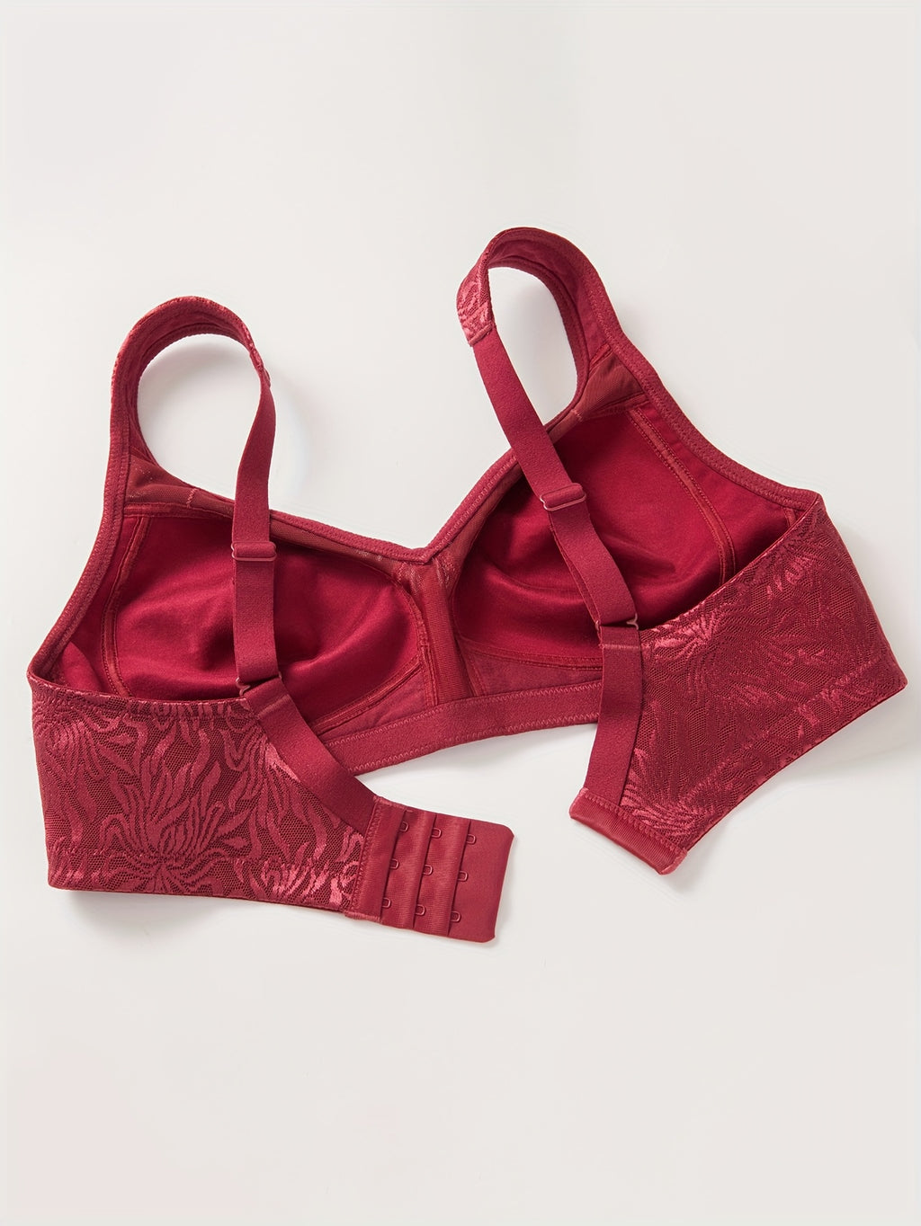 Soutien-gorge grande taille — Corolles tissées et feston