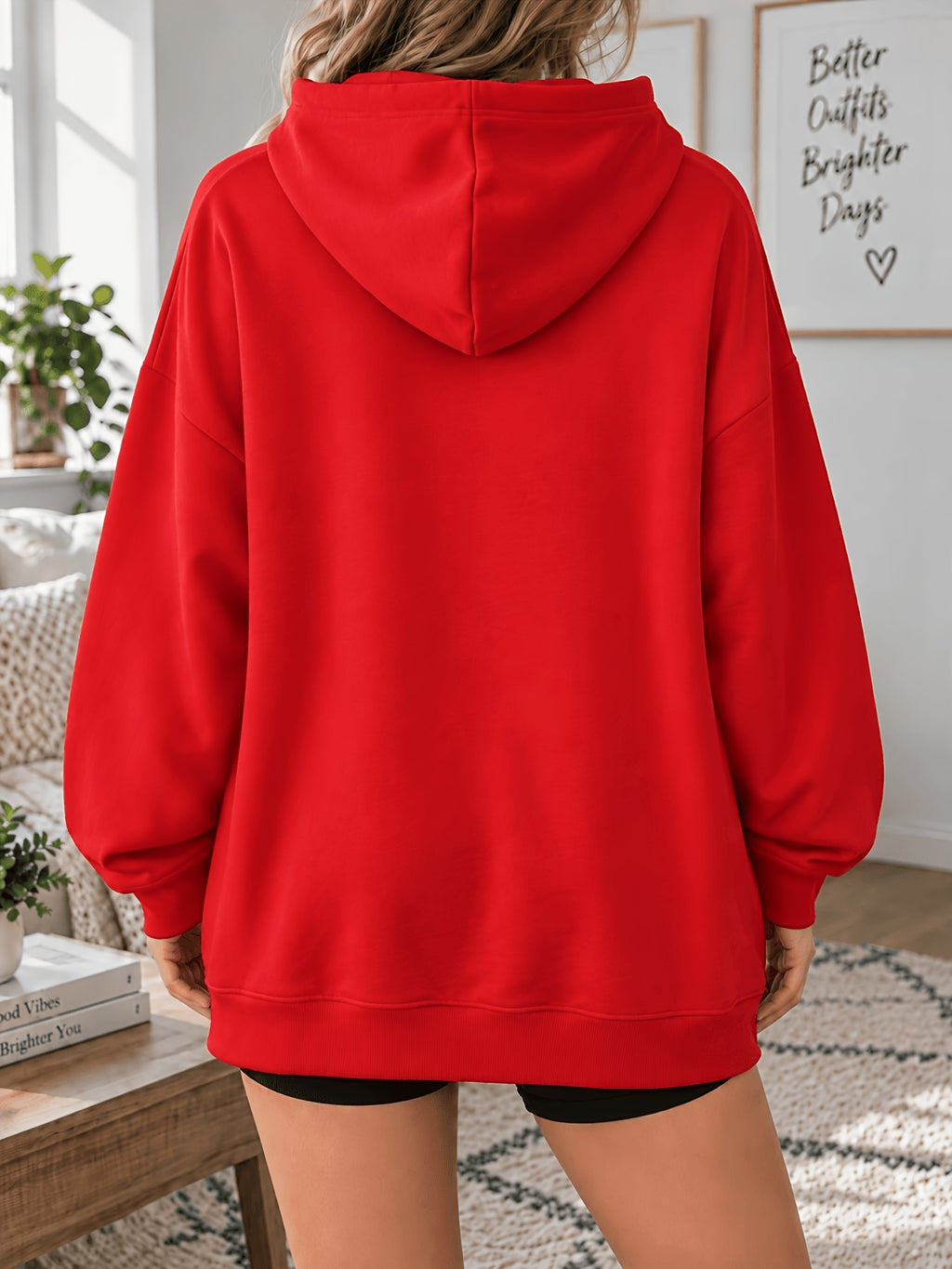 Sweat grande taille, coupe ample, manches longues, toucher naturel, tissu opaque