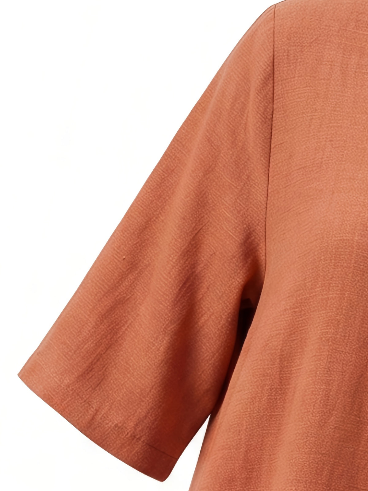 Robe en lin grande taille — Maxi cocon à poches de côté
