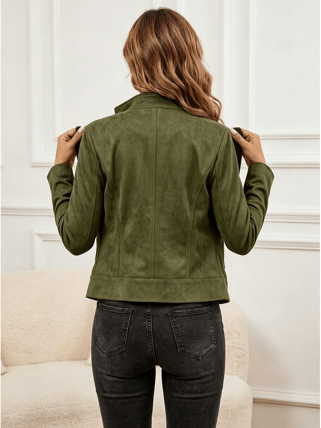 Veste grande taille, col V, visuel produit