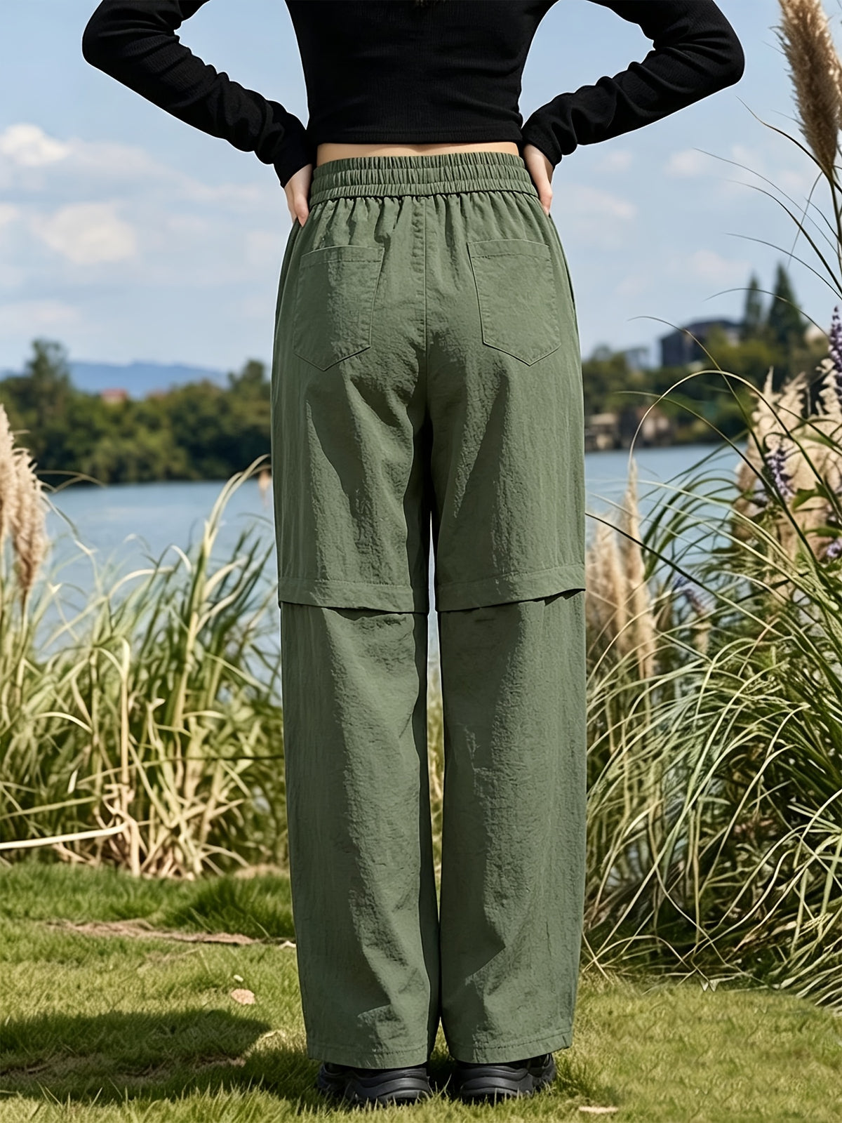Pantalon convertible grande taille — Jambes zippées d'été