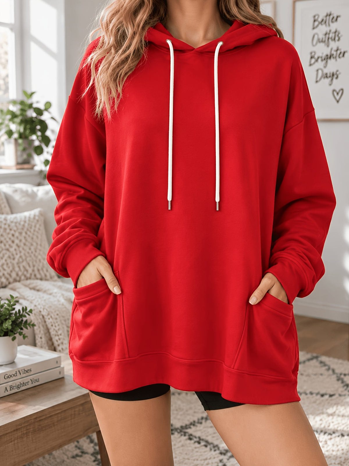 Sweat grande taille, coupe ample, manches longues, toucher naturel — composition : 100% Coton Image