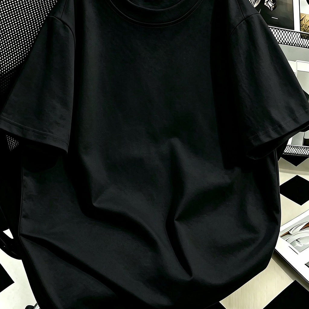 T-shirt grande taille, coupe ample, col rond, manches courtes — composition : 100% Polyester