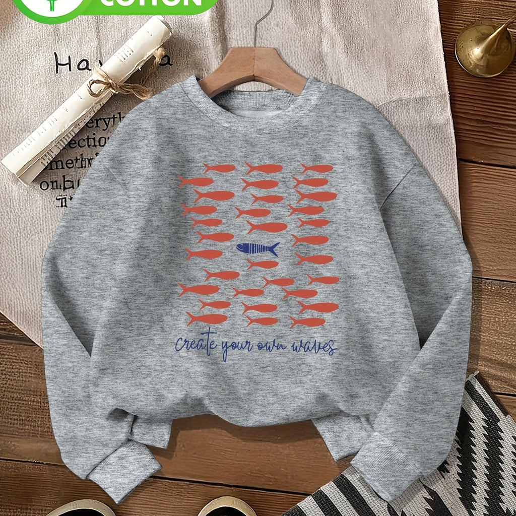 Pull grande taille, col rond, toucher naturel, chaleur d'hiver, porté de face