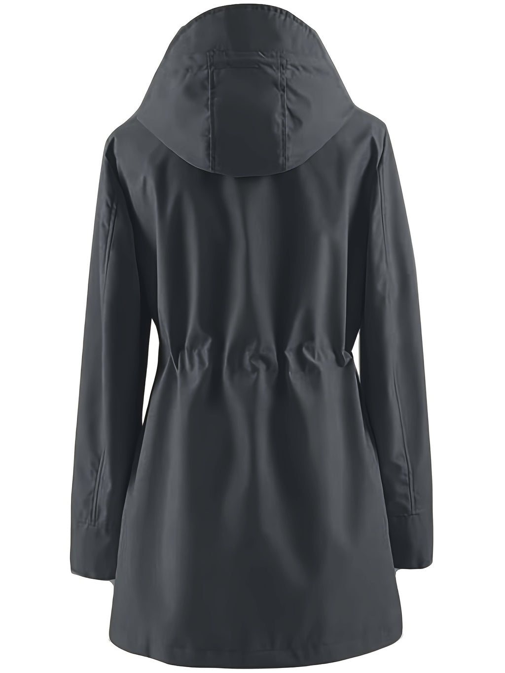 Veste grande taille à carreaux, coupe oversize, capuche, gros plan