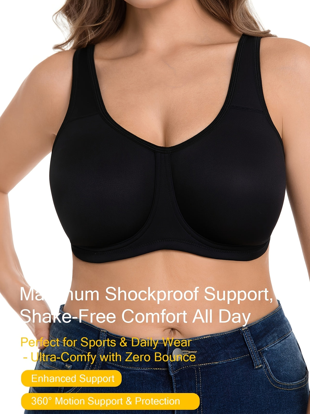 Soutien-gorge grande taille — Crochet plat sur la bretelle