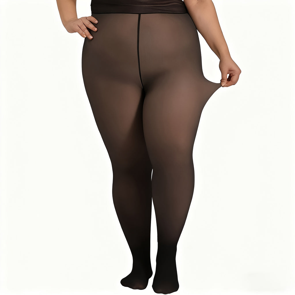 Collant grande taille — composition : 75% Polyester, 15% Polyamide, 10% Élasthanne
