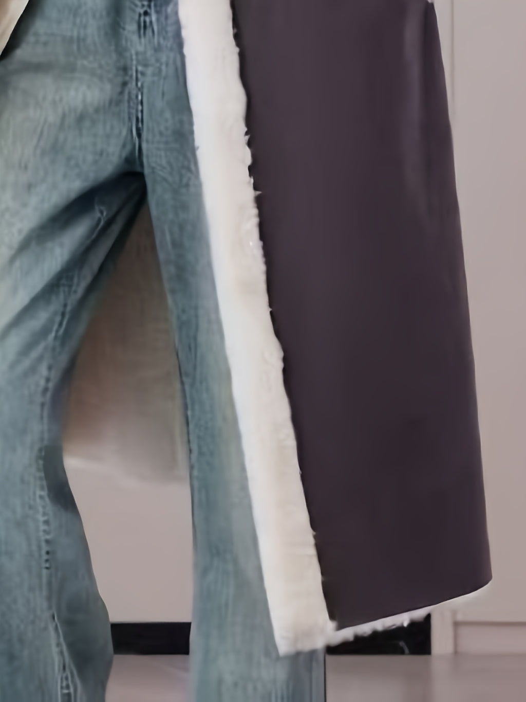 Trench grande taille, doublure, détail du tissu