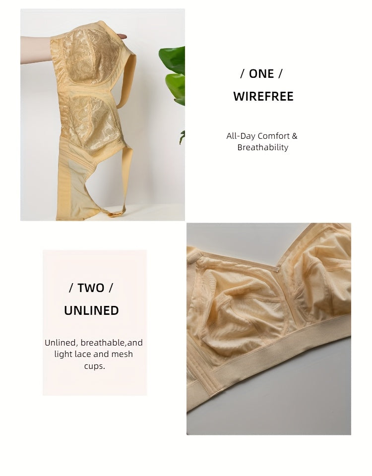 Soutien-gorge minimiseur grande taille — Noir, rose et champagne