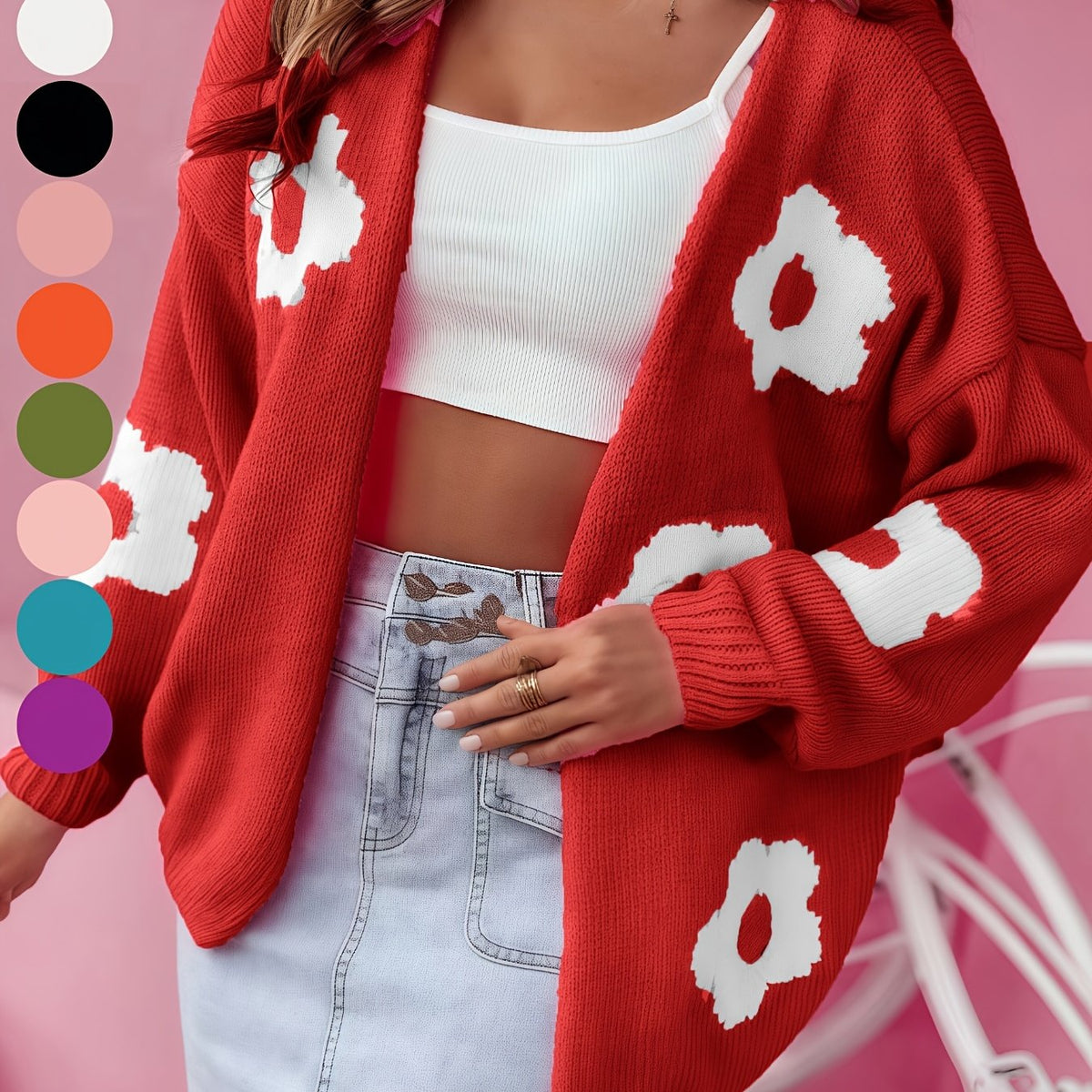 Pull grande taille, coupe oversize, toucher moelleux, porté de face