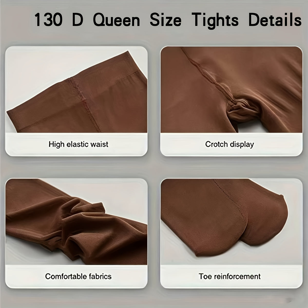 Collant grande taille — Coupe ample et doublure, vu de dos