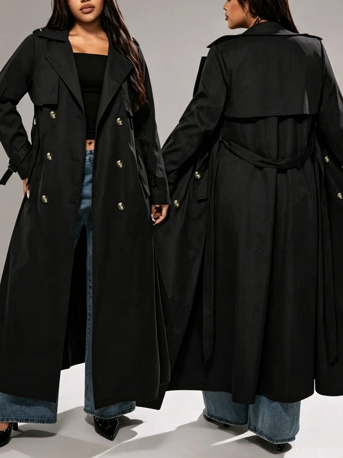 Manteau grande taille, esprit trench, autre coloris