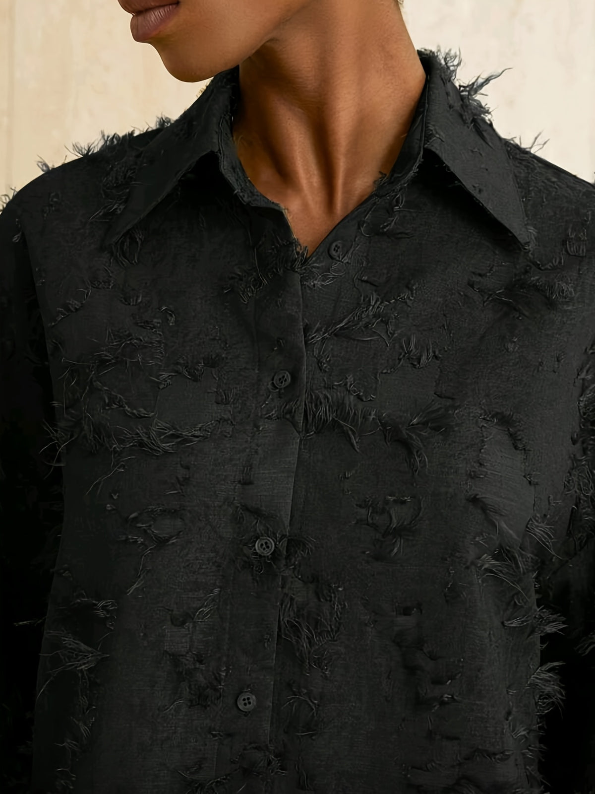 Chemise grande taille, coupe ample, tissu opaque