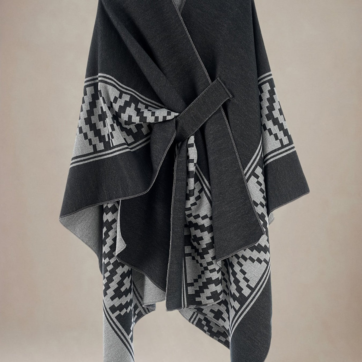 Cardigan grande taille à rayures, coupe oversize, toucher moelleux — composition : 100% Acrylique