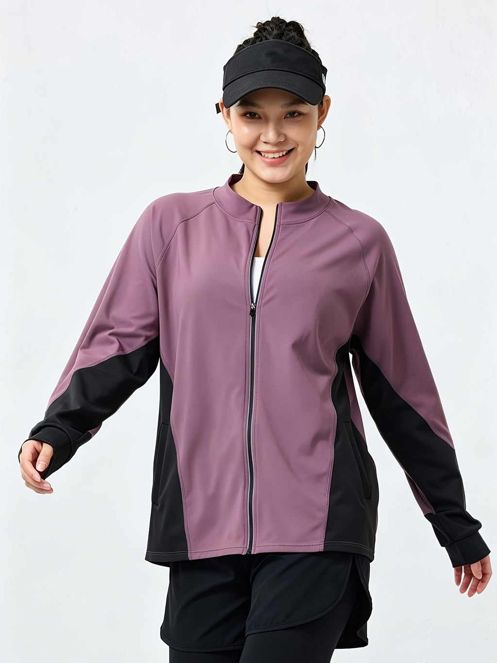Veste grande taille, coupe ample, manches longues
