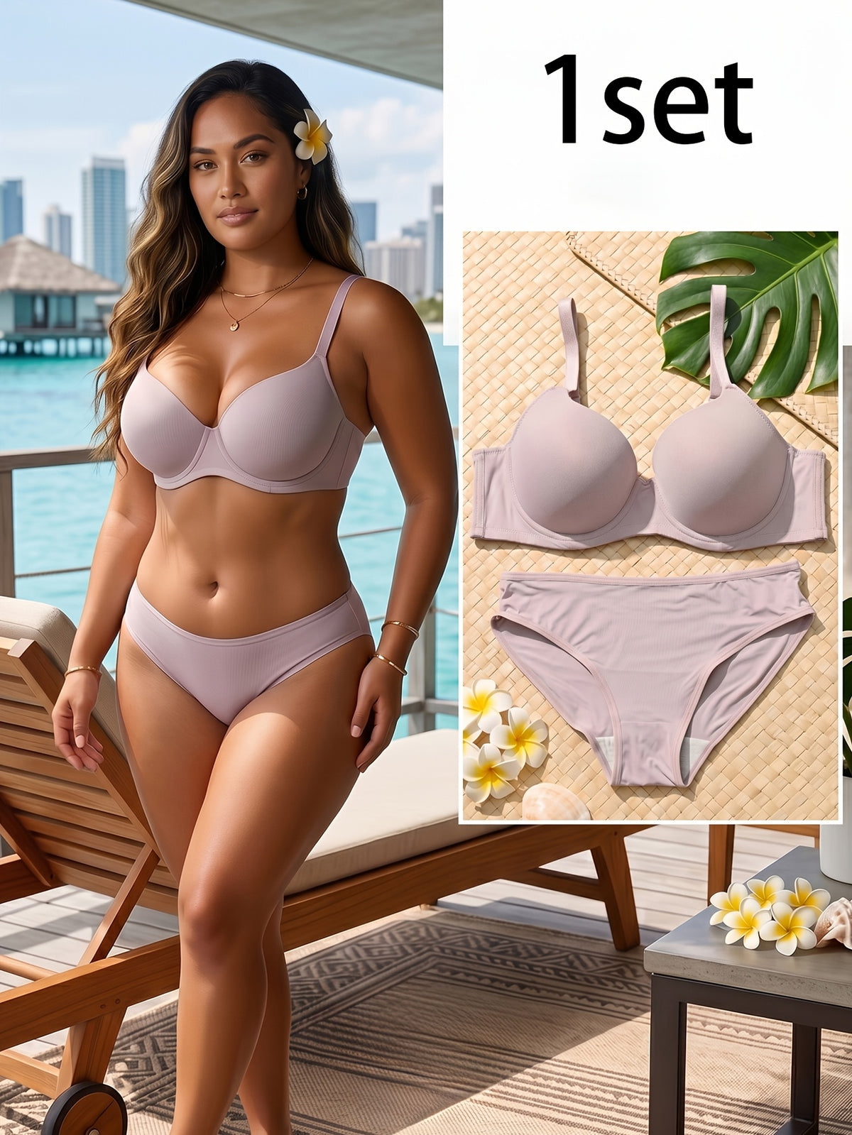 Ensemble grande taille, effet gainant — matière : polyamide Image