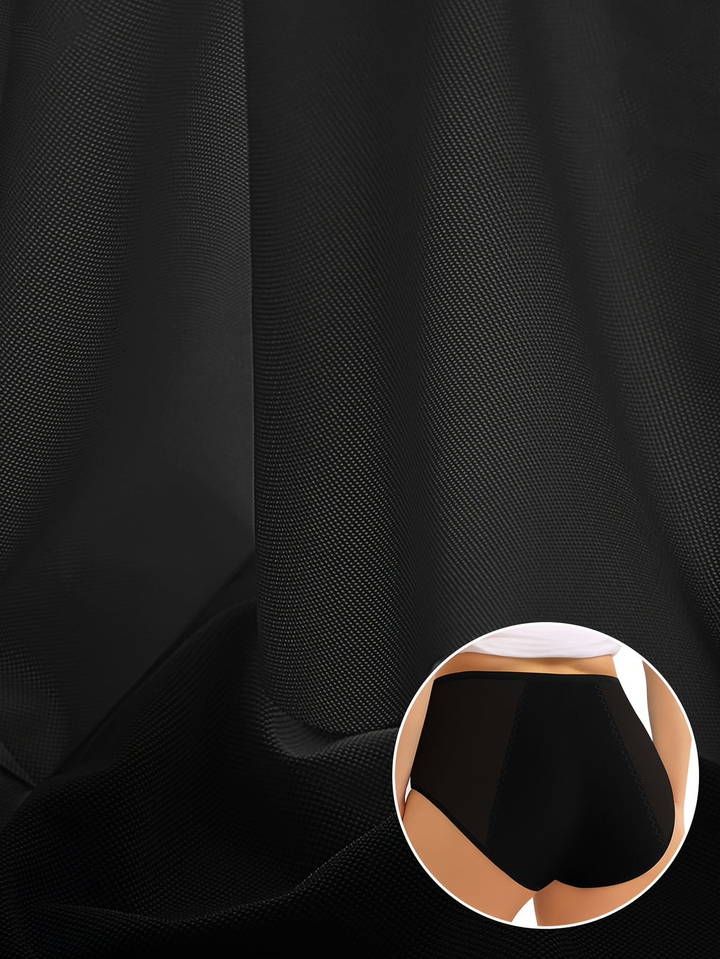 Culotte menstruelle grande taille, allure élégante, gros plan