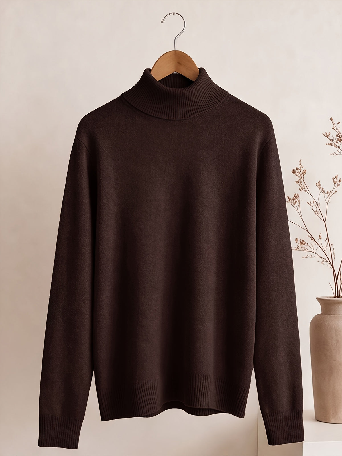 Pull grande taille en laine, manches longues, tenue chaude, détail du col