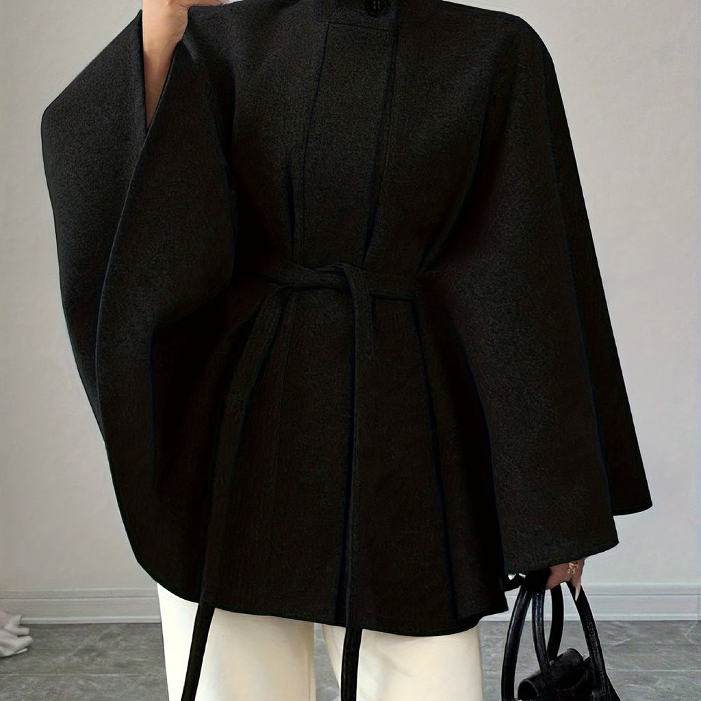Manteau grande taille, col roulé, chaleur d'hiver