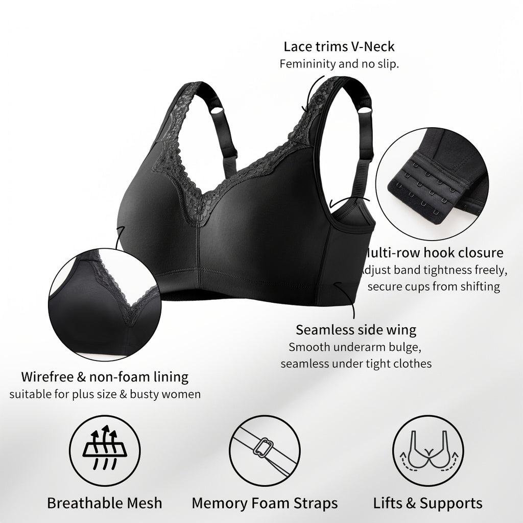 Soutien-gorge minimiseur grande taille, coton, jusqu'au 100F