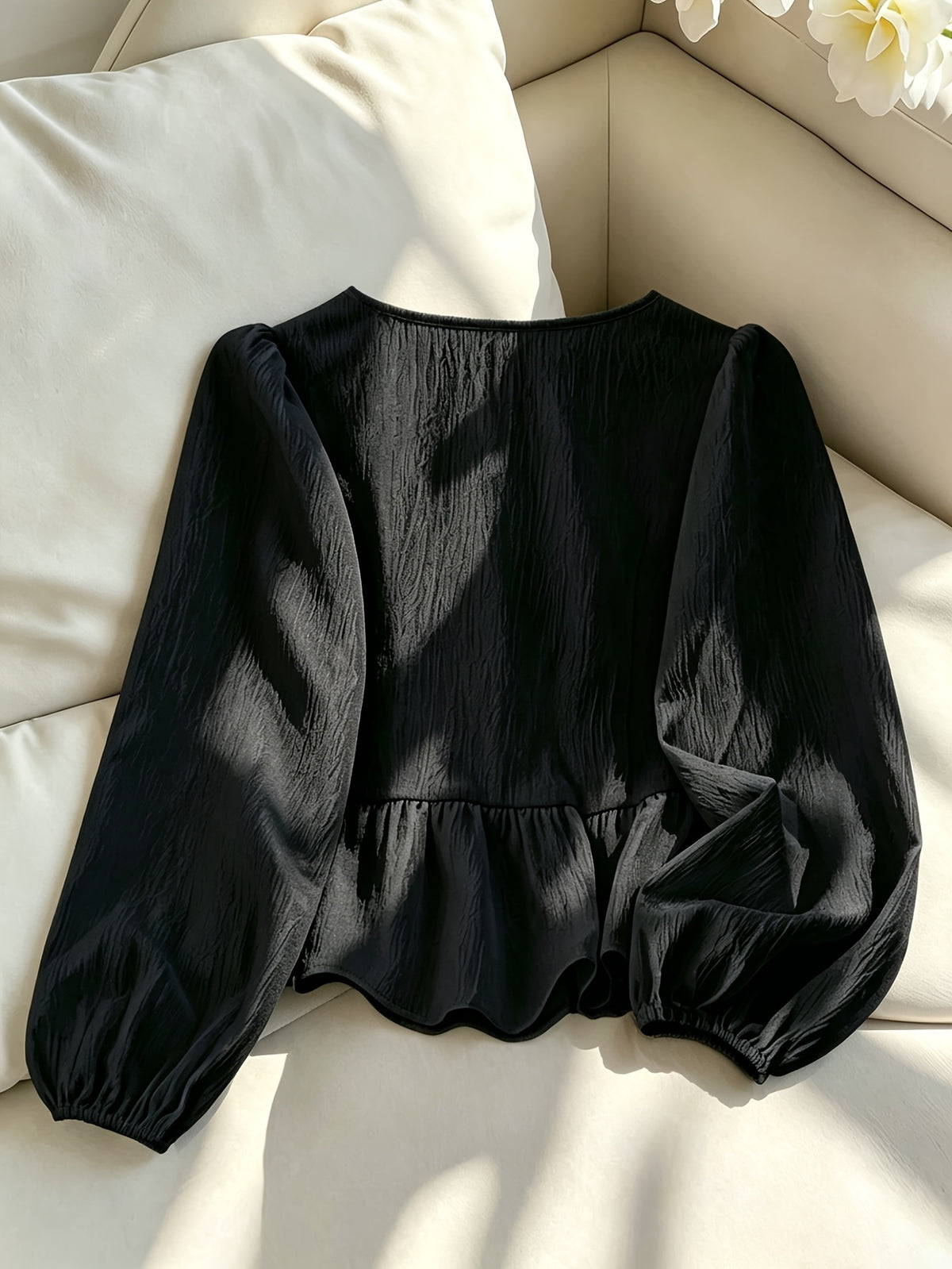 Chemise grande taille, coupe évasée, tissu opaque