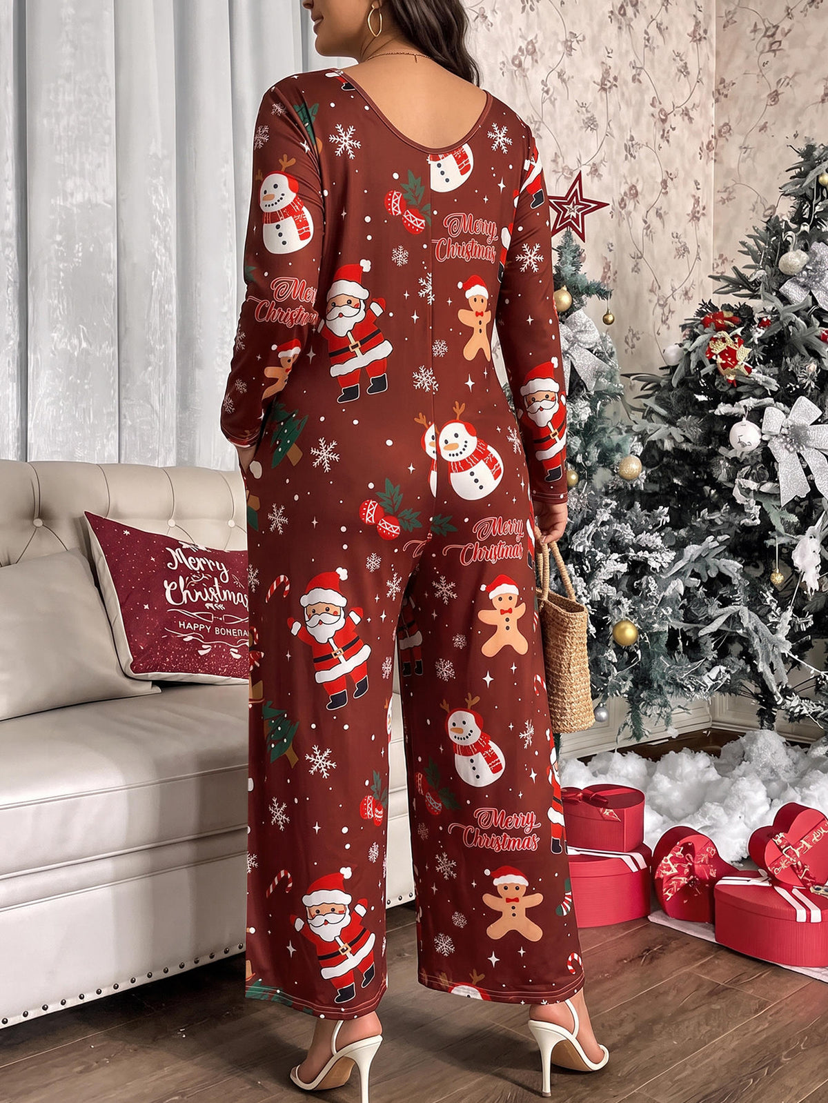 Combinaison grande taille, poches pratiques, chaleur d'hiver — composition : 95% Polyester, 5% Élasthanne Image