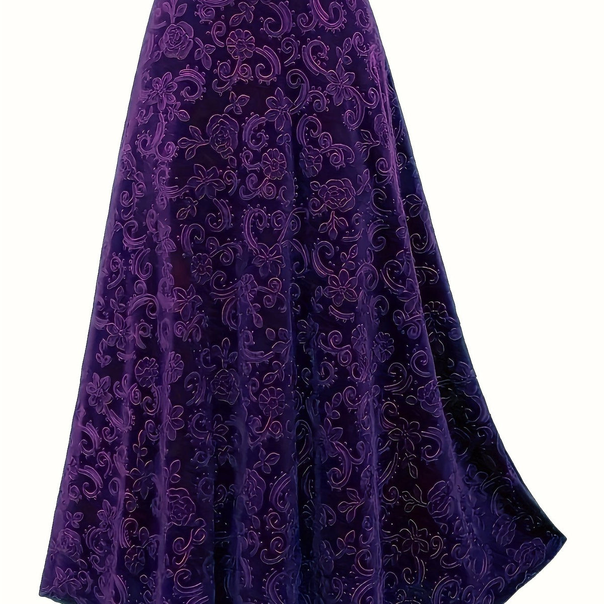 Jupe grande taille à imprimé fleuri, coupe droite, esprit décontracté — composition : 100% Polyester Image