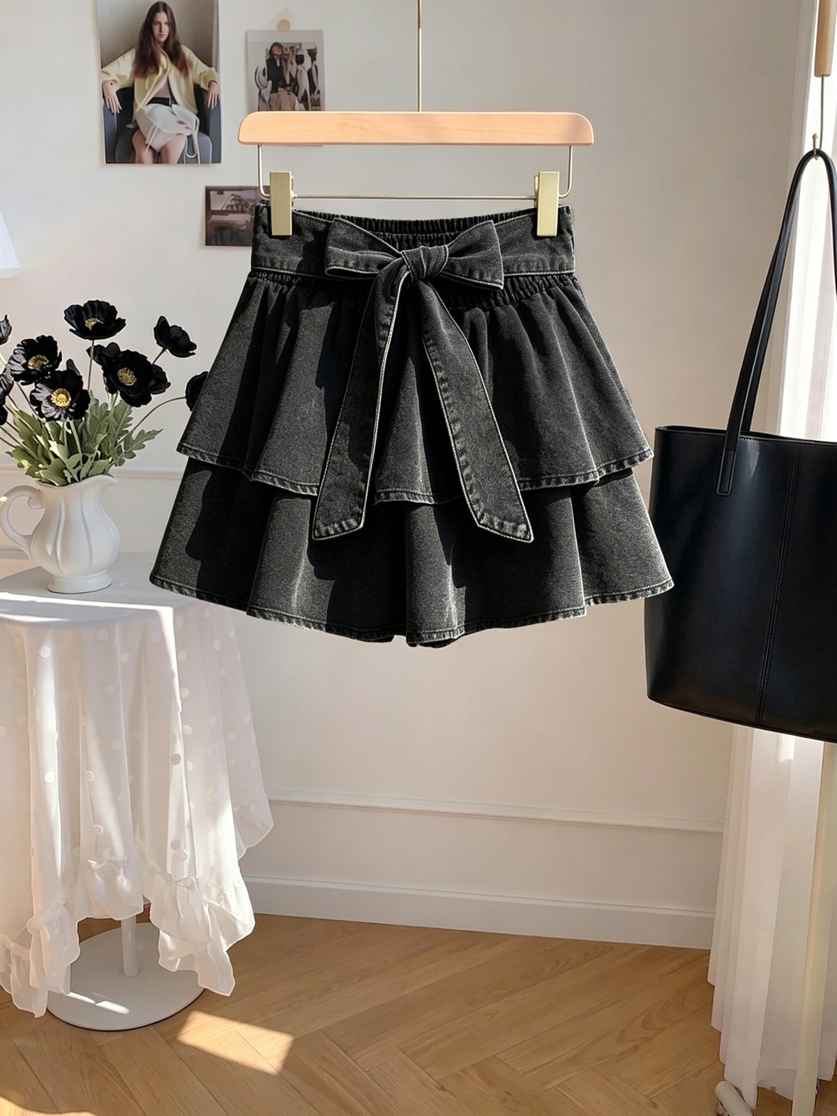 Jupe grande taille, volants, tenue franche Image