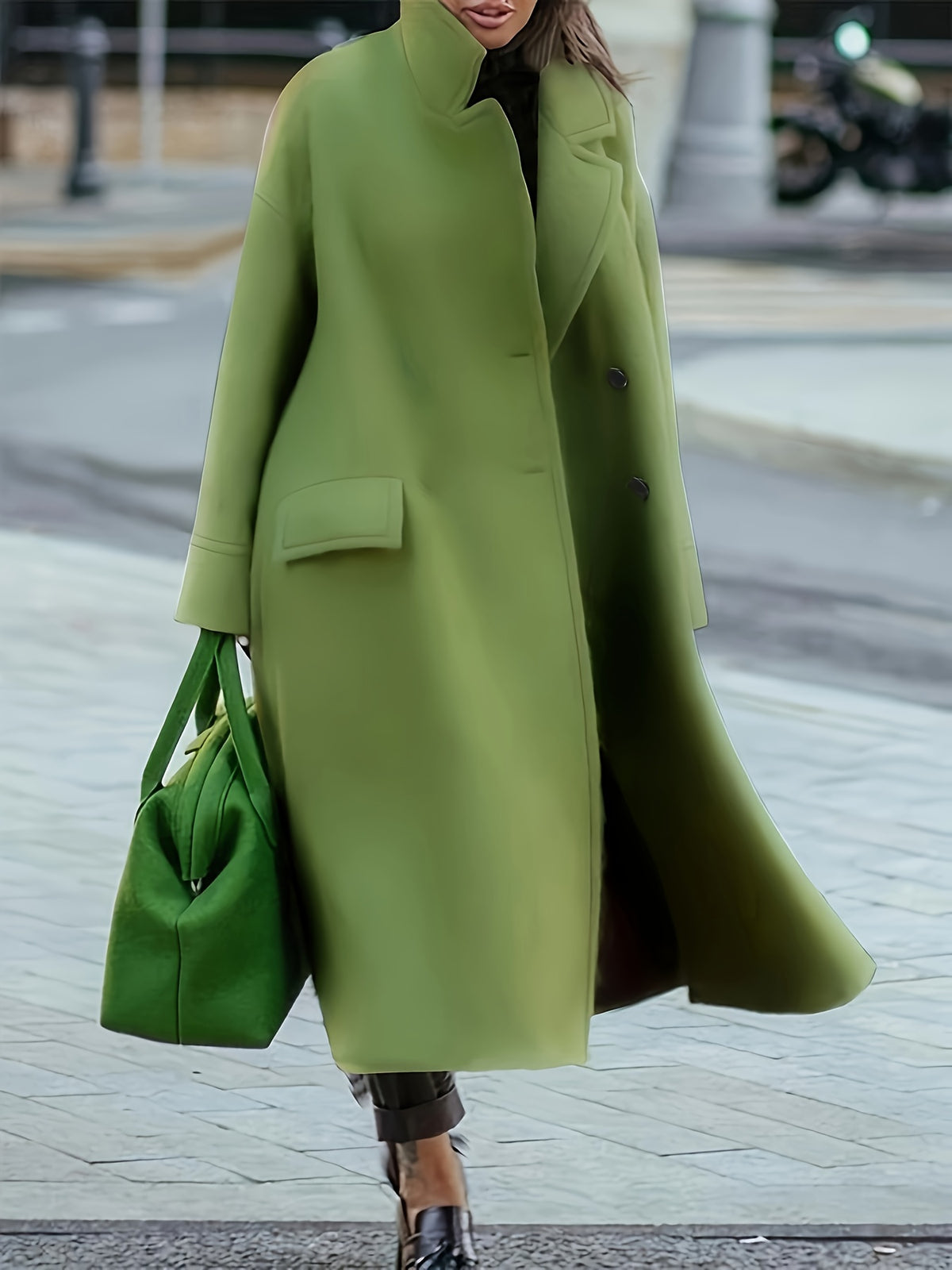 Manteau grande taille, coupe asymétrique, chaleur d'hiver Image