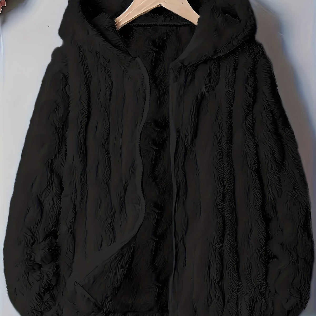 Sweat grande taille, coupe ample, capuche, chaleur d'hiver — matière : polyester Image