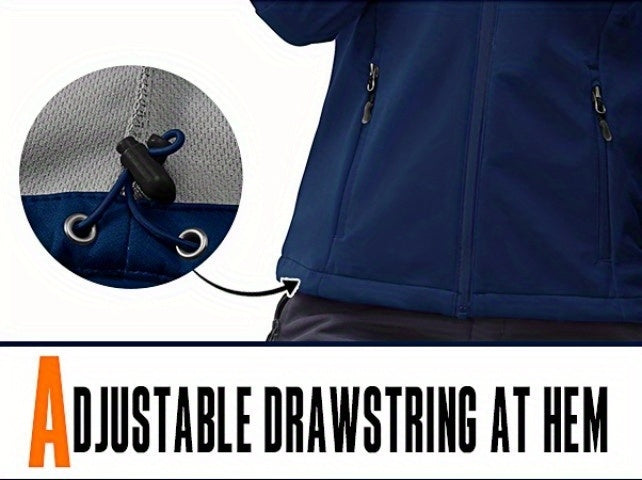 Veste grande taille, coupe ajustée, capuche, mise en situation